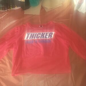 Fun long sleeve cropped top used but great condition size small 4-6